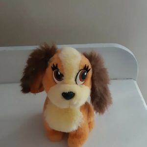 Vintage Lady and the Tramp 6'' Plush Disney Dog Stuffed Animal Walt Disney world